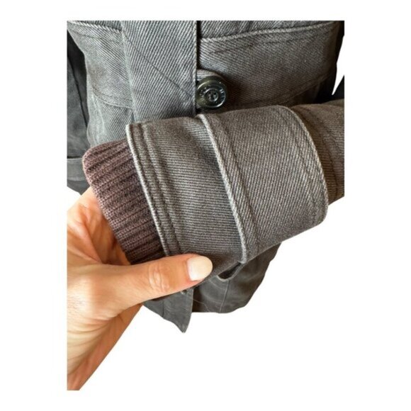 Marc By Marc Jacobs Coat Women 4‎ Brown Cotton Fur Hood Fishtail Parka Outerwear - Picture 7 of 10